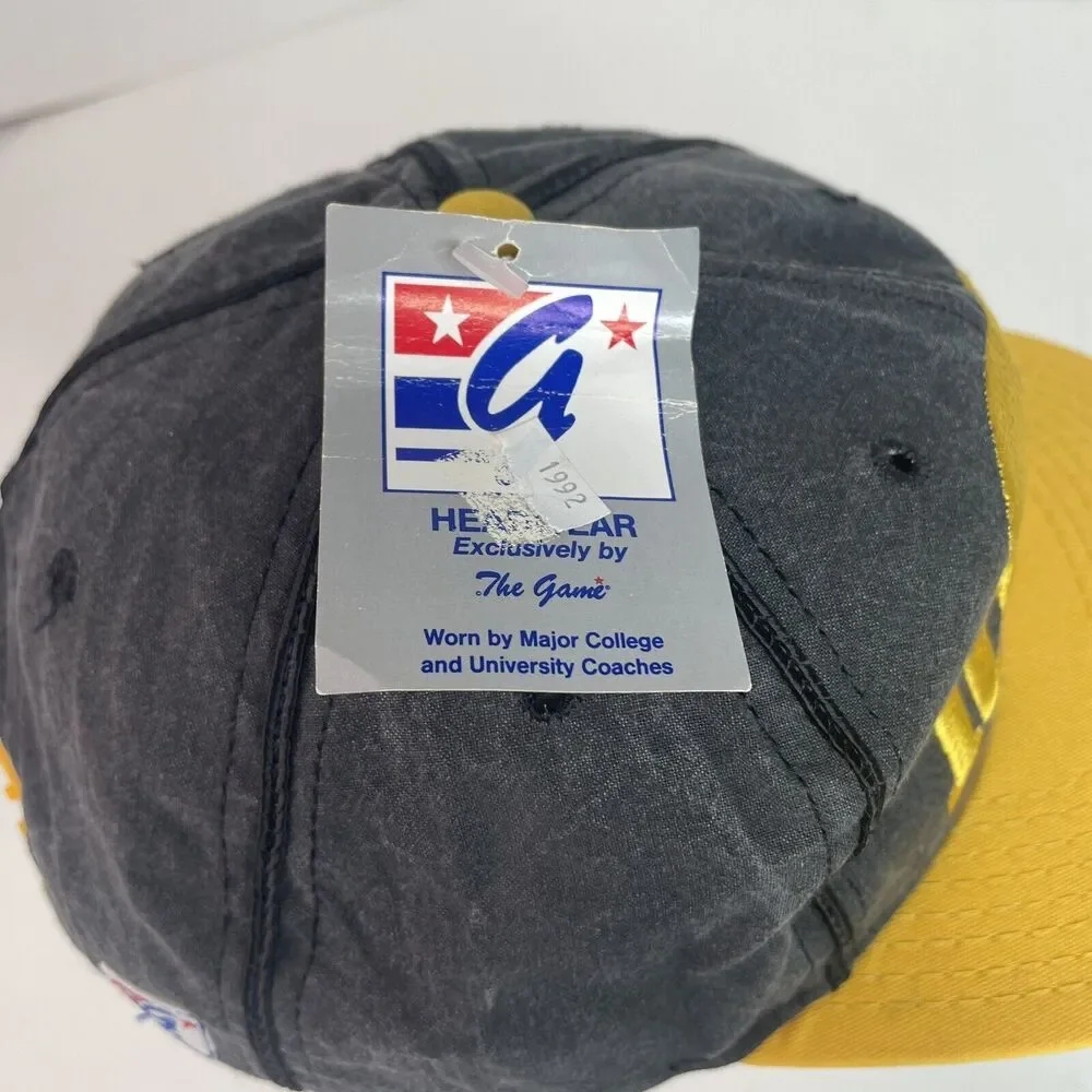 New Vintage Iowa Hawkeyes Snapback Hat, The Game, Black/yellow, Logo, NWT 1992 - Picture 5 of 10